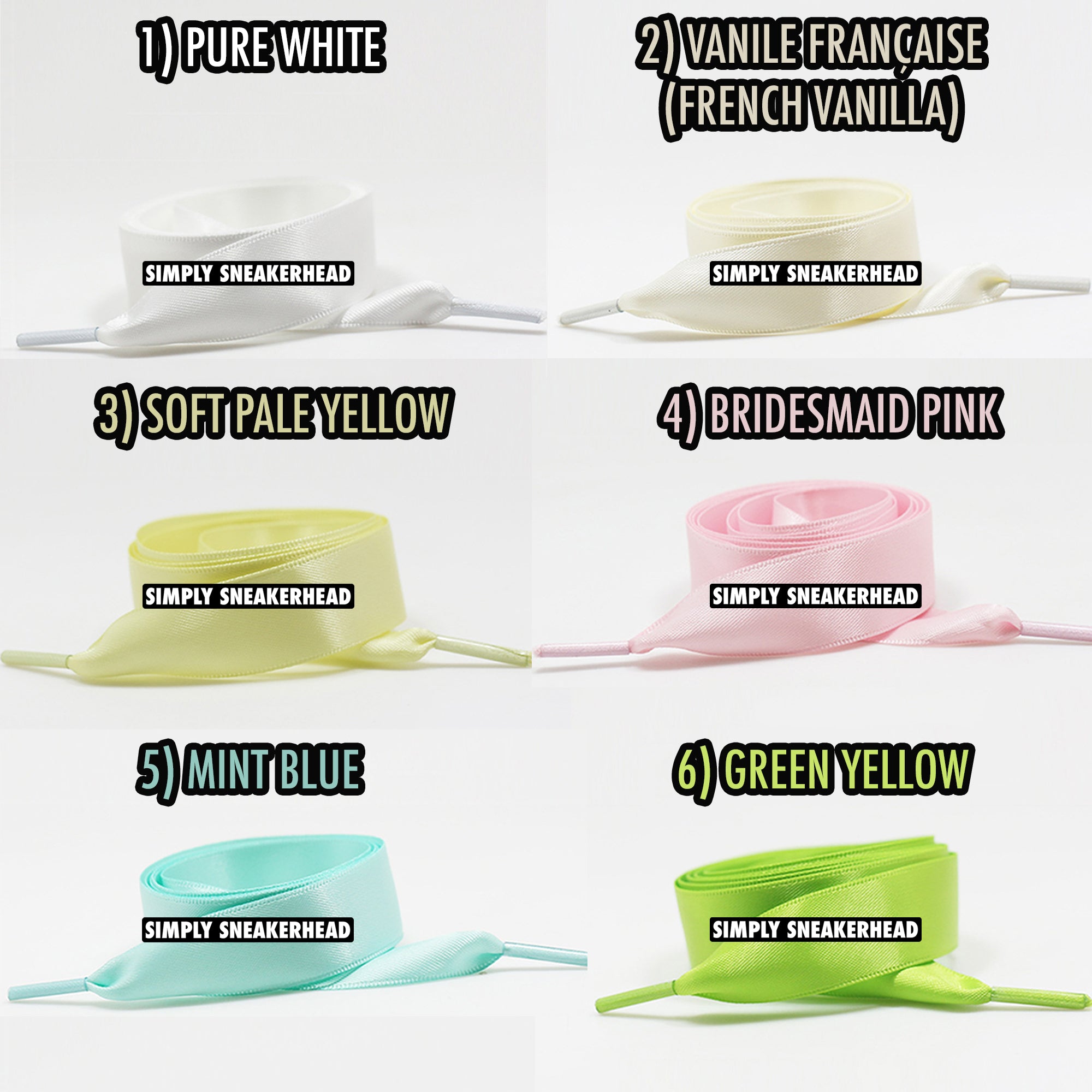 Satin Ribbon Flat Shoelaces