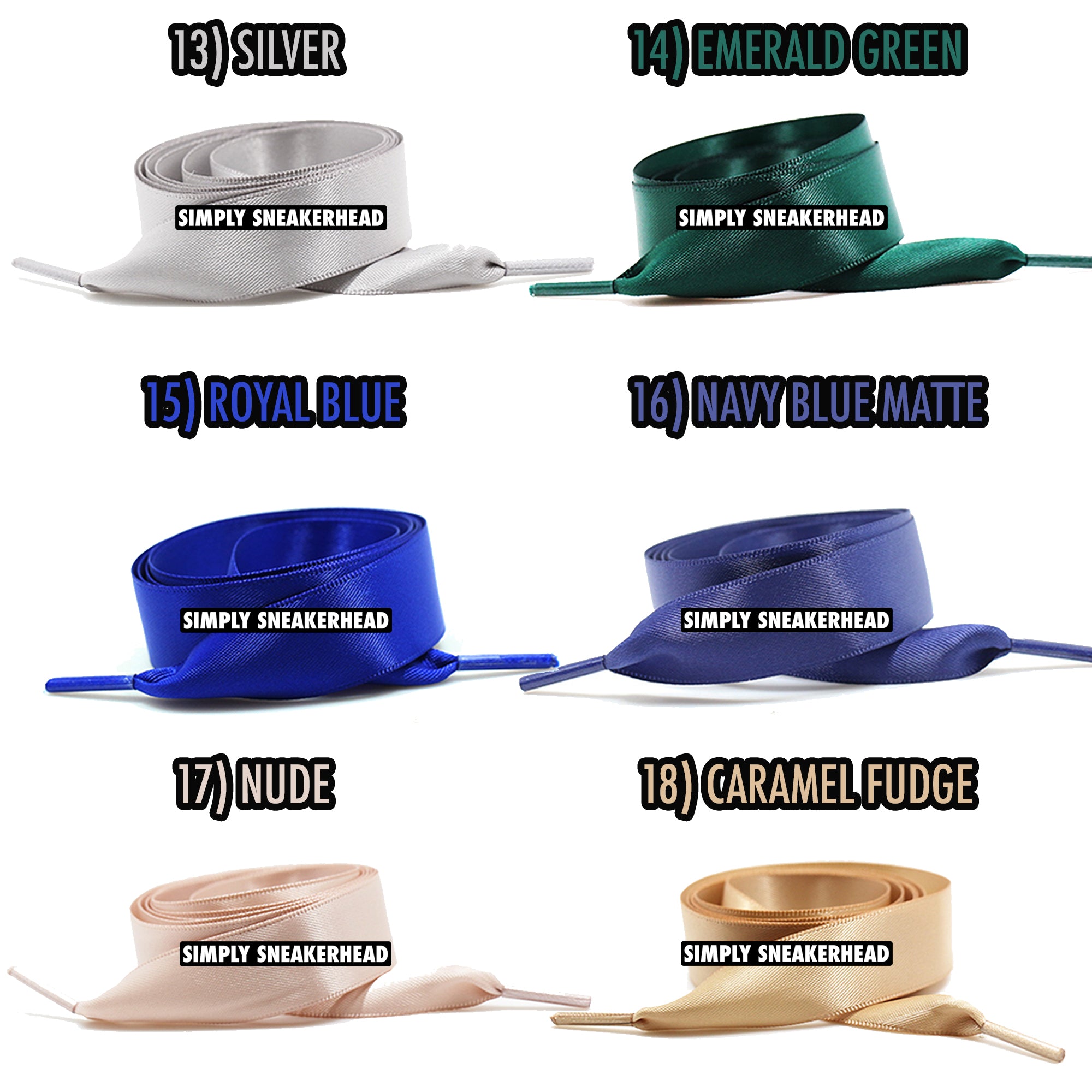 Satin Ribbon Flat Shoelaces
