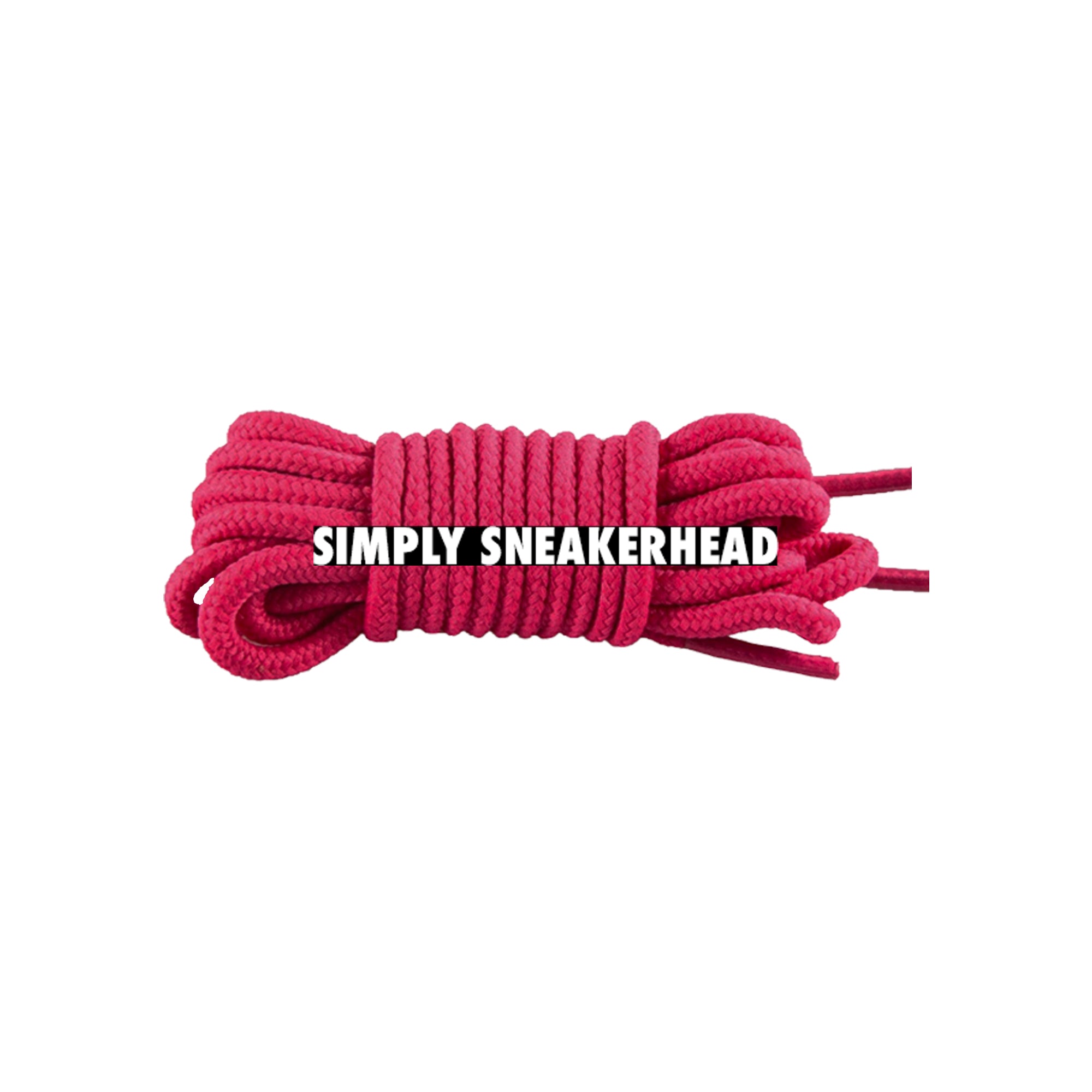 Solar Pink Classic Thin Round Shoelaces