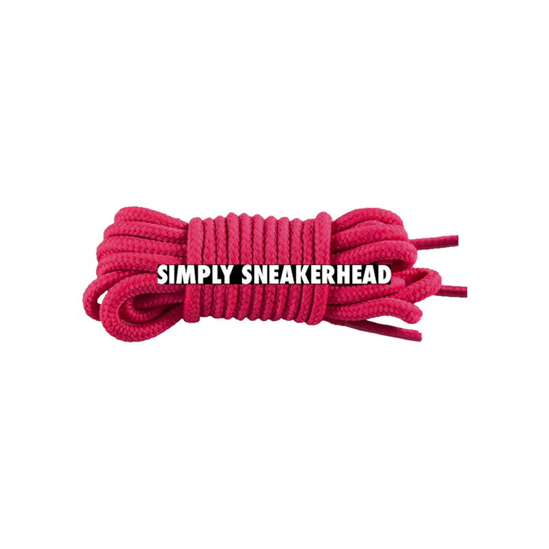 Solar Pink Classic Thin Round Shoelaces