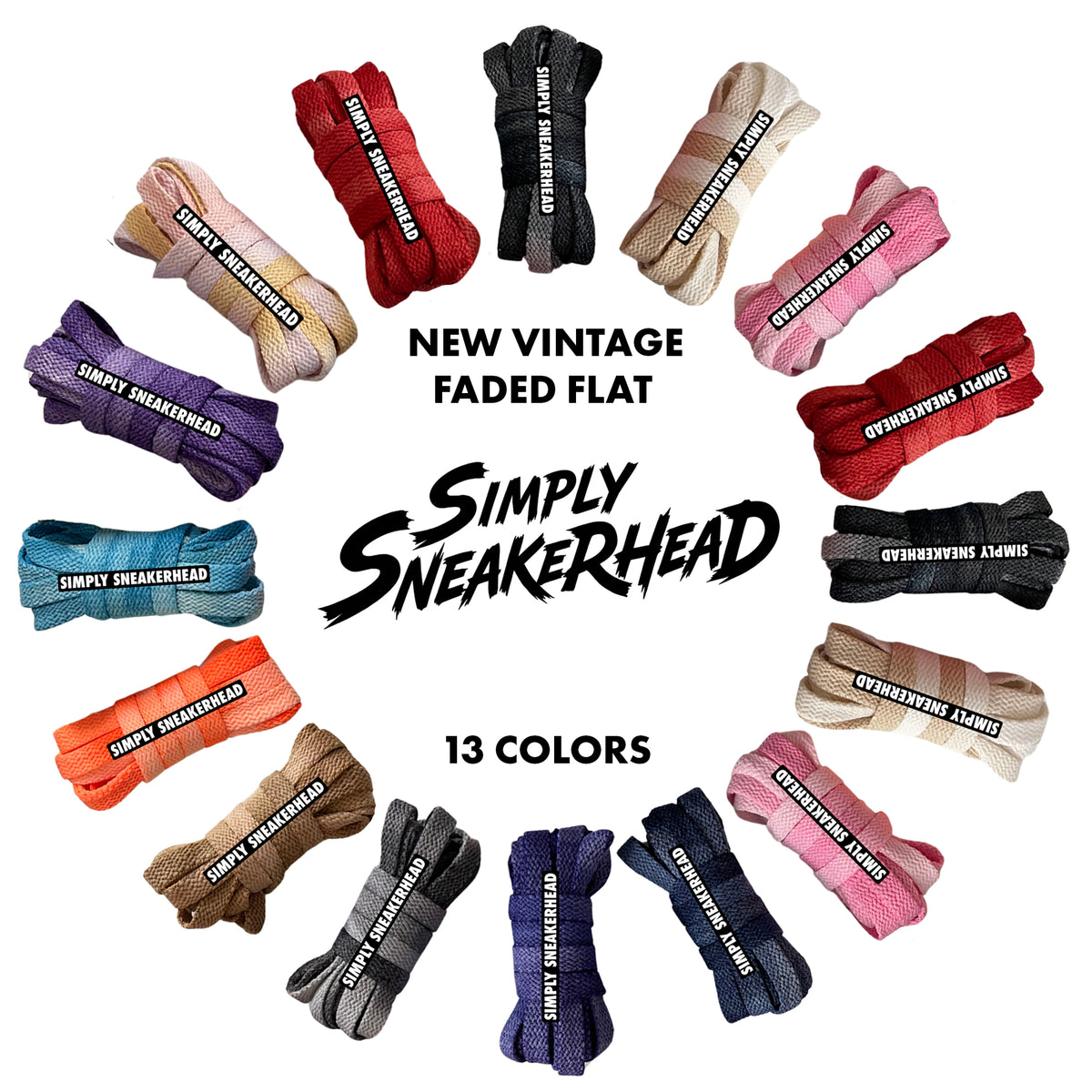 Faded Premium Flat Shoelaces