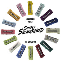 Wide Glitter Flat Shoelaces