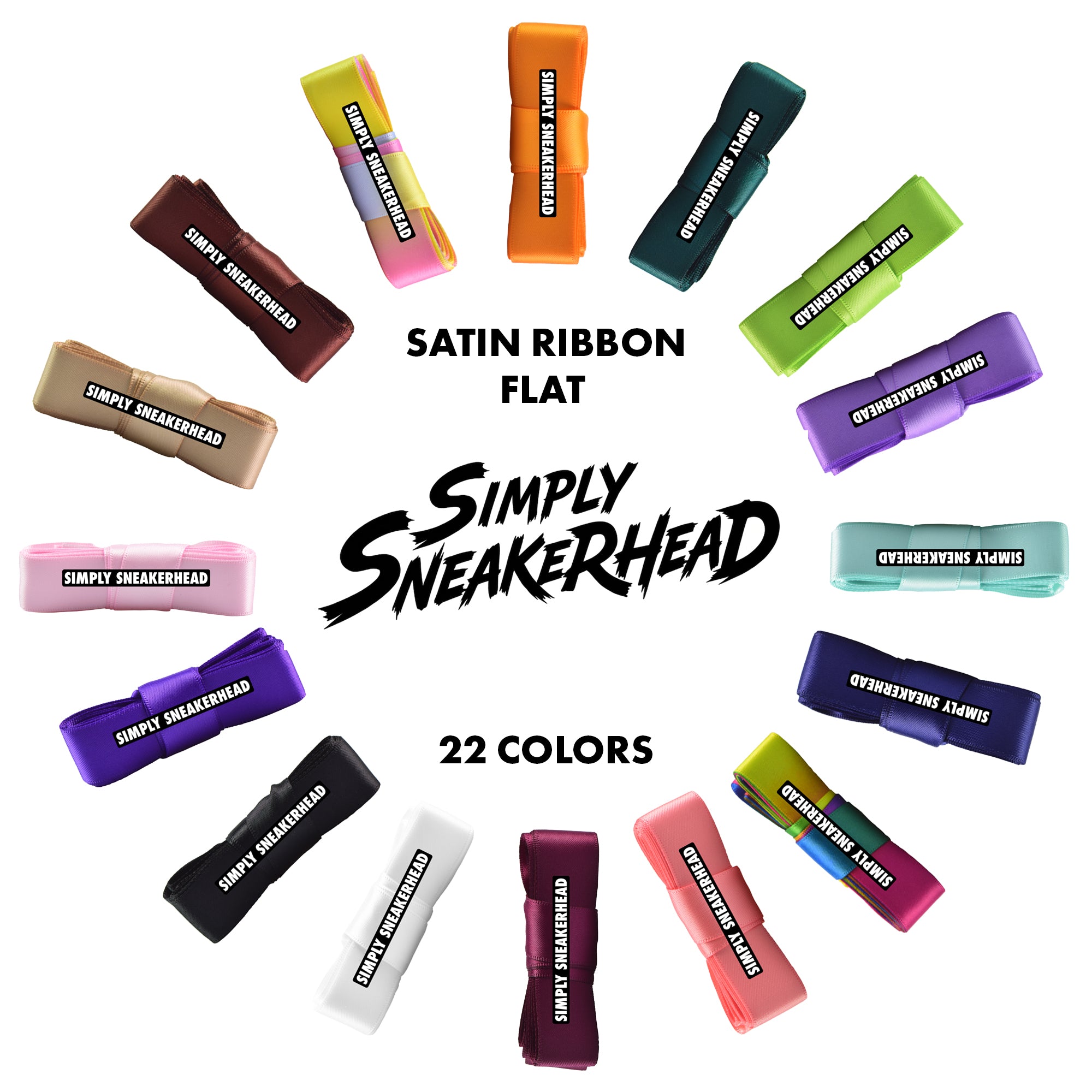 Satin Ribbon Flat Shoelaces
