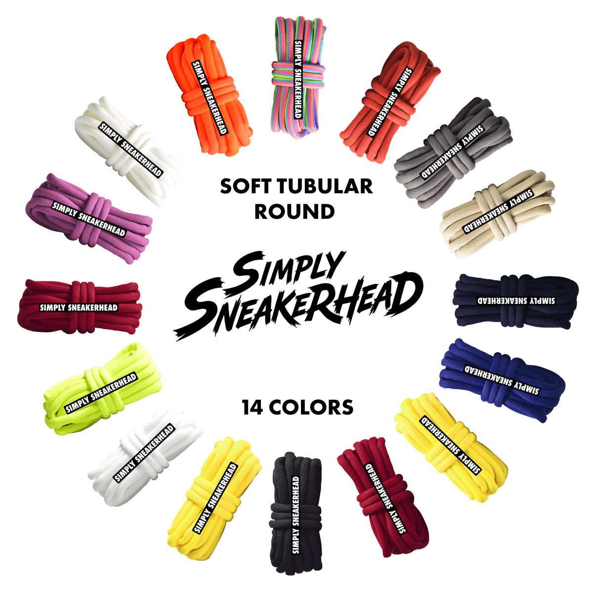 Tubular Round Shoelaces
