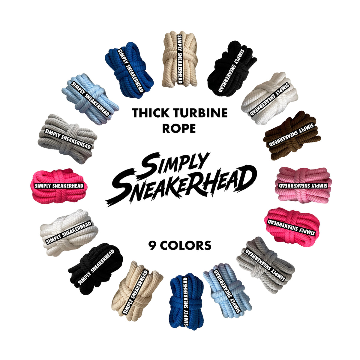 Thick Turbine Rope Laces
