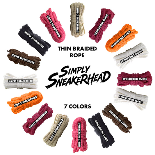 Premium Thin Braided Rope Shoelaces