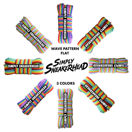 Wave Pattern Flat Shoelaces