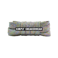 Wide Glitter Flat Shoelaces
