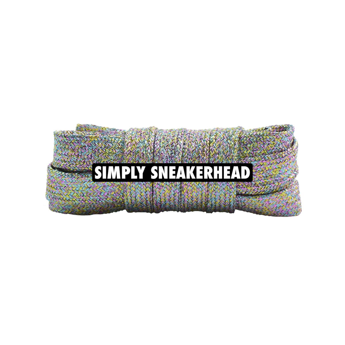 Wide Glitter Flat Shoelaces