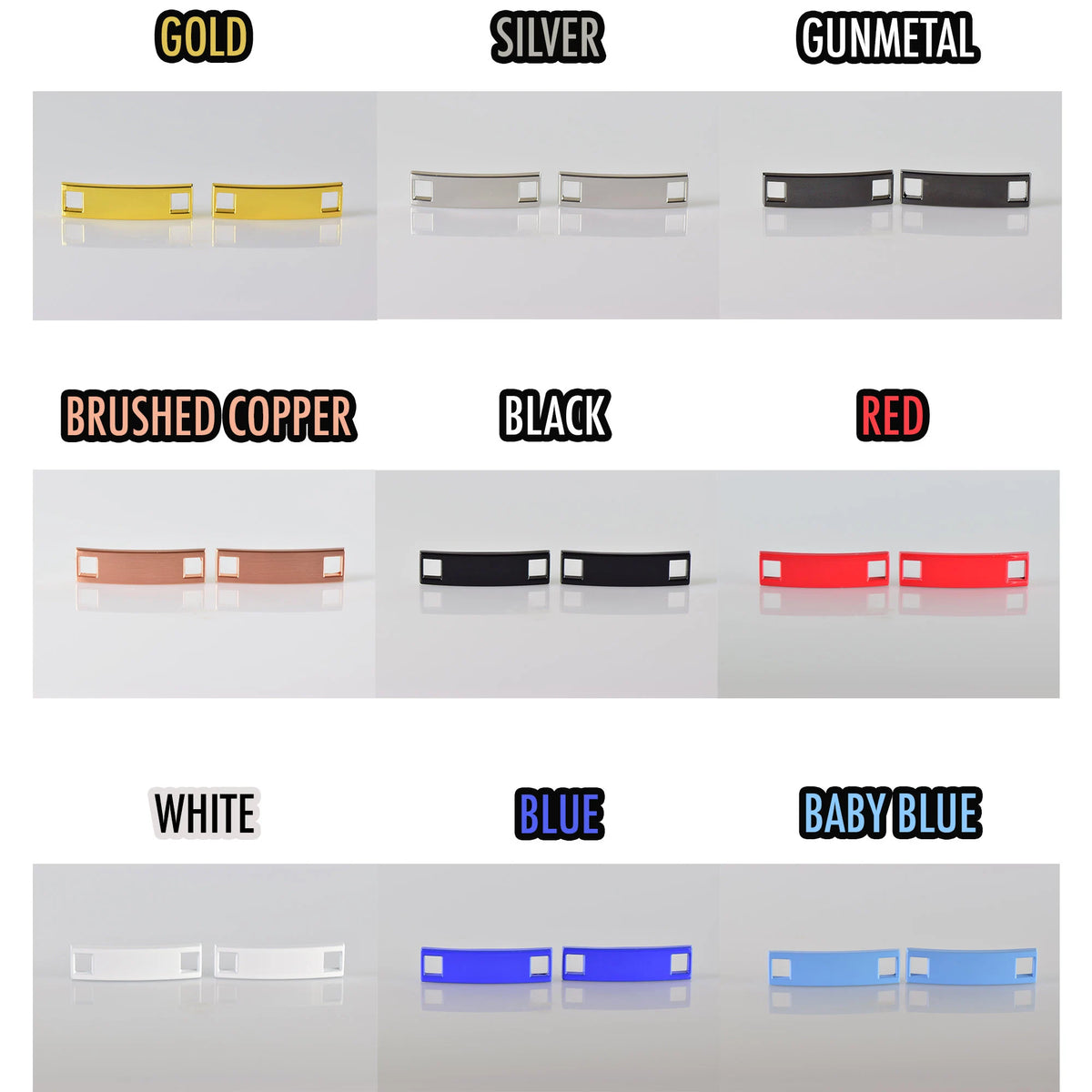 Metal Shoelace 1.5 Lace Tags