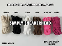 Thin Braided Rope Replacement Shoelaces